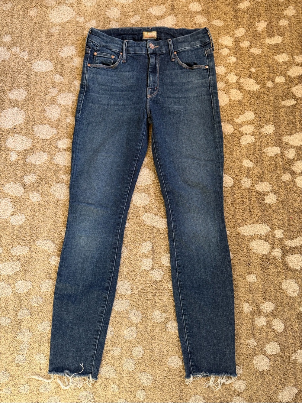 MOTHER The Looker Ankle Fray Jeans Size 27 Raw Hem
